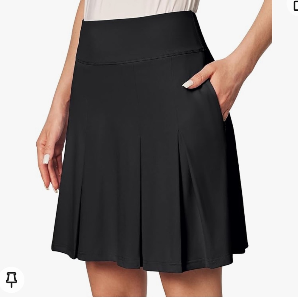 Ewedoos 20" Skort Golf Skirts for Women Zip-Pocket Knee Length Skorts for Woman